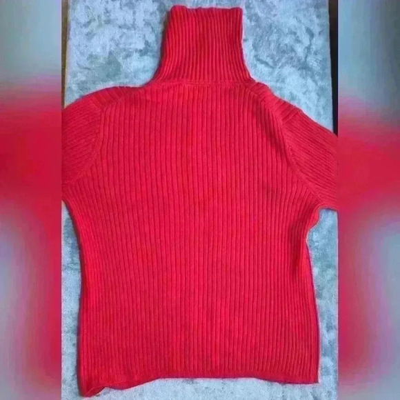 Liz Claiborne Studio Sweater Womens Size Medium Turtleneck Cotton Knit Sweater - Picture 10 of 10
